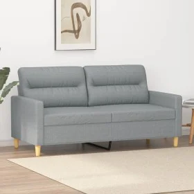 Zweiplätziges Sofa aus hellgrauem Stoff, 140 cm. von , Sofas - Ref: Foro24-359235, Preis: 224,81 €, Rabatt: %