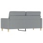 Zweiplätziges Sofa aus hellgrauem Stoff, 140 cm. von , Sofas - Ref: Foro24-359235, Preis: 209,55 €, Rabatt: %