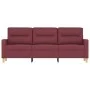 Dreisitziges Stoffsofa in Bordeauxrot, 180 cm. von , Sofas - Ref: Foro24-359249, Preis: 266,39 €, Rabatt: %