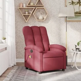 Sillón de masaje reclinable de tela color vino tinto by , Armchairs - Ref: Foro24-371742, Price: 216,17 €, Discount: %