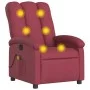 Sillón de masaje reclinable de tela color vino tinto de , Sillones - Ref: Foro24-371742, Precio: 216,17 €, Descuento: %