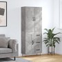 Aparador alto madera contrachapada gris hormigón 69,5x34x180 cm by , Sideboards - Ref: Foro24-3198109, Price: 169,96 €, Disco...
