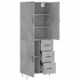 Aparador alto madera contrachapada gris hormigón 69,5x34x180 cm by , Sideboards - Ref: Foro24-3198109, Price: 167,79 €, Disco...