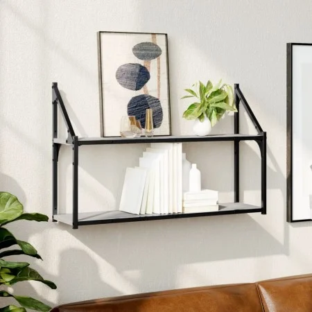 Wandregal aus grauer Sonoma-Ingenieurholz 80x21x51 cm von , Regale und Regale - Ref: Foro24-835467, Preis: 31,21 €, Rabatt: %