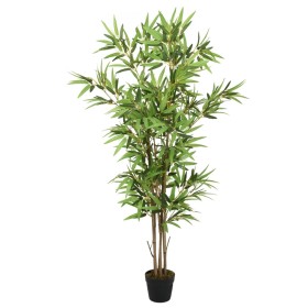 Árbol de bambú artificial con 552 hojas verde 120 cm