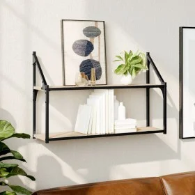 Estantería de pared 2 niveles madera roble Sonoma 80x21x51 cm by , Shelves and shelves - Ref: Foro24-835465, Price: 33,55 €, ...