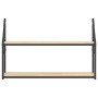 Wandregal 2 Ebenen Eiche Sonoma Holz 80x21x51 cm von , Regale und Regale - Ref: Foro24-835465, Preis: 33,95 €, Rabatt: %