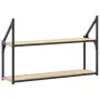 Estantería de pared 2 niveles madera roble Sonoma 80x21x51 cm de , Estantes y estanterías - Ref: Foro24-835465, Precio: 33,55...