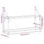 Estantería de pared 2 niveles madera roble Sonoma 80x21x51 cm de , Estantes y estanterías - Ref: Foro24-835465, Precio: 33,55...