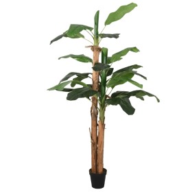 Árbol de plátano artificial 18 hojas verde 150 cm