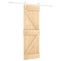 Schiebetür mit Beschlägen aus massivem Kiefernholz 70x210 cm von , Türen - Ref: Foro24-3203248, Preis: 186,81 €, Rabatt: %