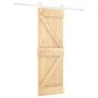 Sliding door with solid pine wood hardware 70x210 cm by , Doors - Ref: Foro24-3203248, Price: 183,73 €, Discount: %