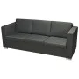 Dark gray fabric 3-seater sofa by , Sofas - Ref: Foro24-243584, Price: 397,64 €, Discount: %