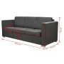 Dark gray fabric 3-seater sofa by , Sofas - Ref: Foro24-243584, Price: 397,64 €, Discount: %