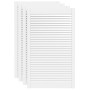 Puerta de armario lamas 4 uds madera pino blanco 99,3x59,4 cm