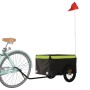 Fahrradanhänger aus schwarzem und grünem Eisen 30 kg von , Fahrradanhänger - Ref: Foro24-94081, Preis: 84,81 €, Rabatt: %