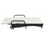 Sun lounger with cushion and black synthetic rattan wheels by vidaXL, Loungers - Ref: Foro24-42475, Price: 146,47 €, Discount: %