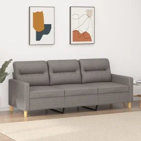 3-seater taupe gray fabric sofa, 180 cm by , Sofas - Ref: Foro24-359250, Price: 257,17 €, Discount: %