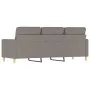 3-seater taupe gray fabric sofa, 180 cm by , Sofas - Ref: Foro24-359250, Price: 257,17 €, Discount: %