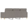 Sofá de 3 plazas de tela gris taupe 180 cm de , Sofás - Ref: Foro24-359250, Precio: 260,94 €, Descuento: %