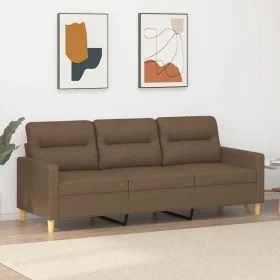 3-seater brown fabric sofa 180 cm by , Sofas - Ref: Foro24-359246, Price: 255,02 €, Discount: %