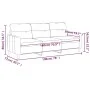 3-seater brown fabric sofa 180 cm by , Sofas - Ref: Foro24-359246, Price: 255,02 €, Discount: %