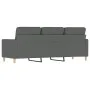 Dark gray 3-seater fabric sofa, 180 cm by , Sofas - Ref: Foro24-359244, Price: 281,20 €, Discount: %
