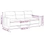 Dark gray 3-seater fabric sofa, 180 cm by , Sofas - Ref: Foro24-359244, Price: 281,20 €, Discount: %