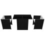Garden bistro table and chairs 3 pieces and black poly rattan cushions by vidaXL, Garden sets - Ref: Foro24-42484, Price: 267...