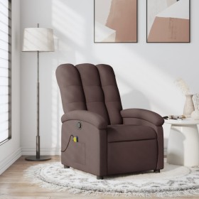 Dark brown fabric reclining massage chair by , Armchairs - Ref: Foro24-371744, Price: 235,84 €, Discount: %