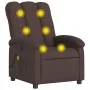 Dark brown fabric reclining massage chair by , Armchairs - Ref: Foro24-371744, Price: 232,21 €, Discount: %