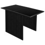 Garden bistro table and chairs 3 pieces and black poly rattan cushions by vidaXL, Garden sets - Ref: Foro24-42484, Price: 267...
