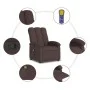 Dark brown fabric reclining massage chair by , Armchairs - Ref: Foro24-371744, Price: 232,21 €, Discount: %