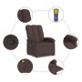 Dunkelbrauner Liegemassagesessel aus Stoff von , Sessel - Ref: Foro24-371744, Preis: 235,84 €, Rabatt: %