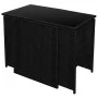 Garden bistro table and chairs 3 pieces and black poly rattan cushions by vidaXL, Garden sets - Ref: Foro24-42484, Price: 263...