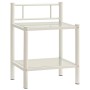 Nightstands 2 units metal white and transparent glass by vidaXL, Nightstands - Ref: Foro24-325094, Price: 51,67 €, Discount: %
