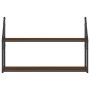 Wandregal aus braunem Eichenholz 80x21x51 cm von , Regale und Regale - Ref: Foro24-835468, Preis: 31,63 €, Rabatt: %