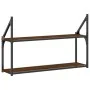 Estantería de pared madera ingeniería marrón roble 80x21x51 cm de , Estantes y estanterías - Ref: Foro24-835468, Precio: 31,2...