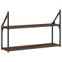Wandregal aus braunem Eichenholz 80x21x51 cm von , Regale und Regale - Ref: Foro24-835468, Preis: 31,63 €, Rabatt: %