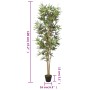 Árbol de bambú artificial con 552 hojas verde 120 cm