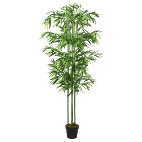 Árbol de bambú artificial con 240 hojas verde 80 cm