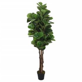 Higuera de hojas de violín artificial 180 hojas verde 150 cm
