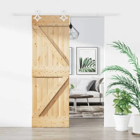 Sliding door with solid pine wood fittings 70x210 cm by , Doors - Ref: Foro24-3203173, Price: 192,55 €, Discount: %