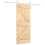 Puerta corredera con herrajes madera maciza de pino 85x210 cm de , Puertas - Ref: Foro24-3203249, Precio: 192,24 €, Descuento: %