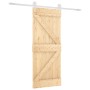 Schiebetür mit Beschlägen aus massivem Kiefernholz, 85 x 210 cm von , Türen - Ref: Foro24-3203249, Preis: 196,85 €, Rabatt: %
