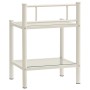 Nightstands 2 units metal white and transparent glass by vidaXL, Nightstands - Ref: Foro24-325094, Price: 51,67 €, Discount: %