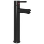 Lavabo de baño grifo y desagüe de empuje vidrio templado negro