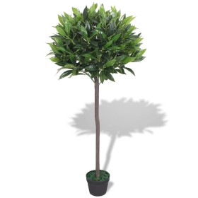 Árbol de laurel artificial con macetero 125 cm verde