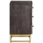 Nachttisch aus massivem schwarzem Mangoholz, 40 x 30 x 50 cm von , Nachttische - Ref: Foro24-320813, Preis: 141,38 €, Rabatt: %