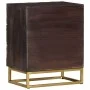 Mesita de noche de madera maciza de mango negro 40x30x50 cm de , Mesitas de noche - Ref: Foro24-320813, Precio: 141,38 €, Des...